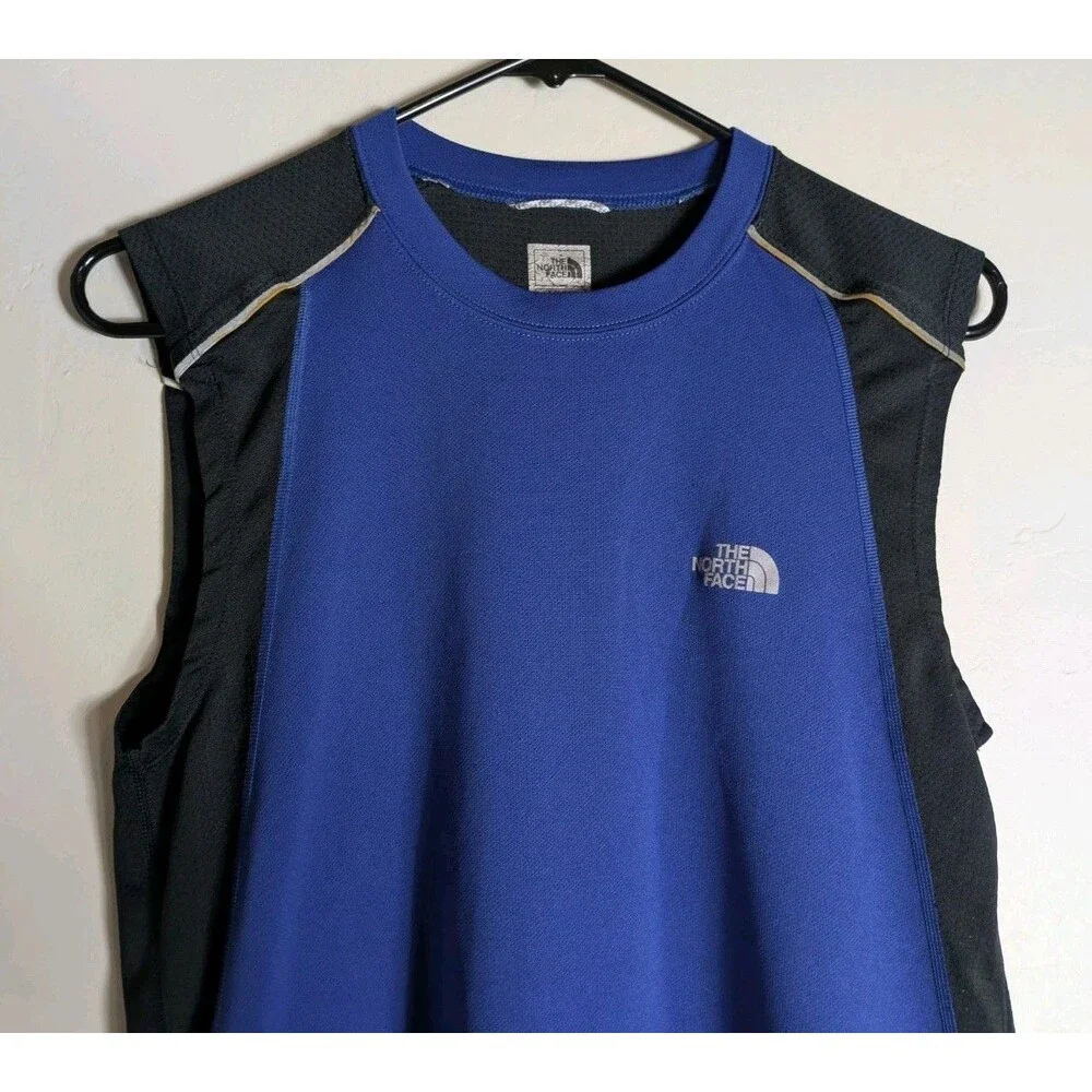 North Face Men's Vapor Wick Flight Series Black / Blue Jersey - Size Small